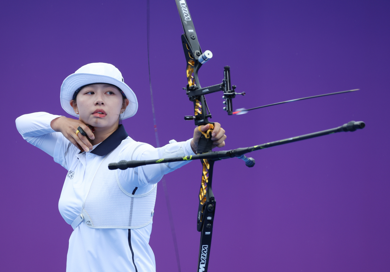 막내인 임시현이 맹활약하며 한국의 단체전 금메달을 이끌었고 대회 2관왕에 올랐다.[뉴시스]