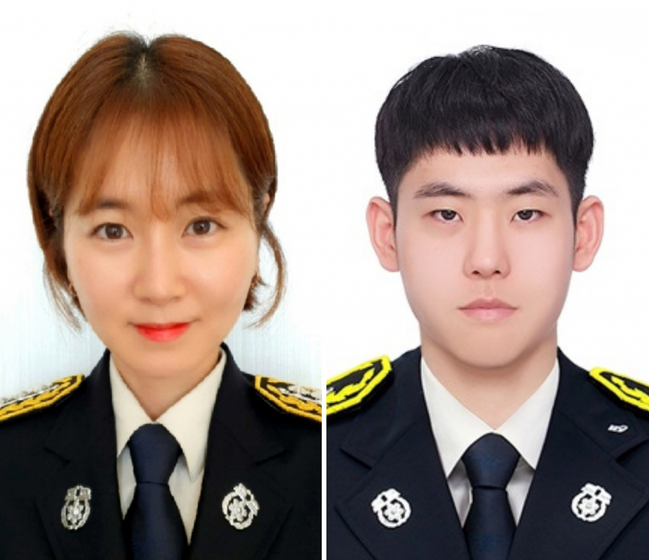 충북소방본부 괴산소방서 청안지역대 이지나(39·왼쪽) 소방장과 김성광(34) 소방교. [연합]