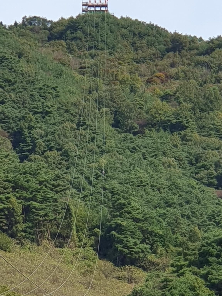 길이 1km의 지리산 집와이어. [사진 연합뉴스]