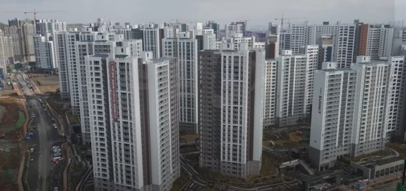 인천 검단신도시 아파트 전경. [연합]