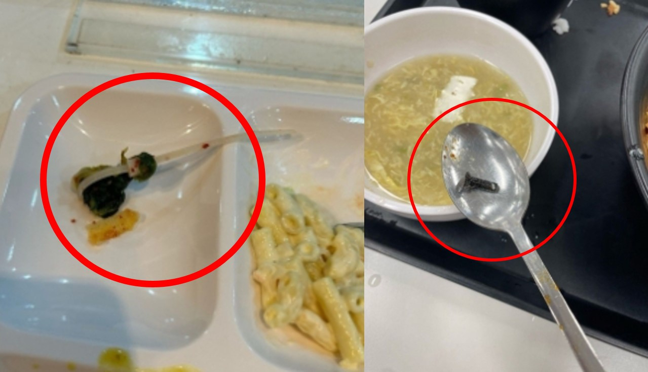 모 대학교 에브리타임 게시판에 학생들이 올린 학식 이물질. [온라인 커뮤니티]