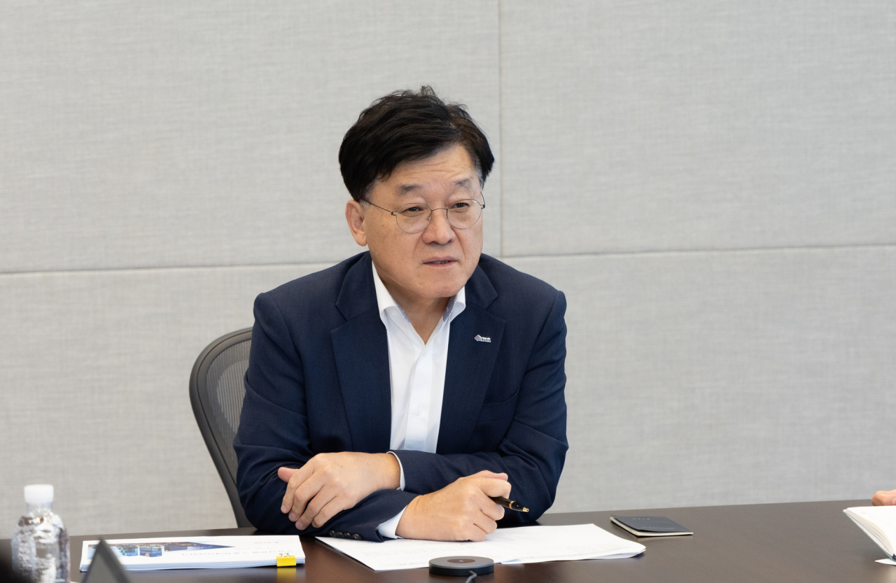 정만기 한국무역협회 부회장이 '주요 시장별 수출 확대 전략 회의'에서 인사말을 하고있다. [한국무역협회 제공]