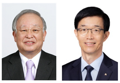 손경식(왼쪽) 한국경영자총협회 회장과 방문규 신임 산업통상자원부장관. [연합]