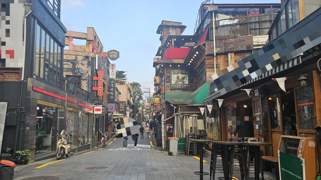 이태원 세계음식문화거리 모습. 박지영 기자.