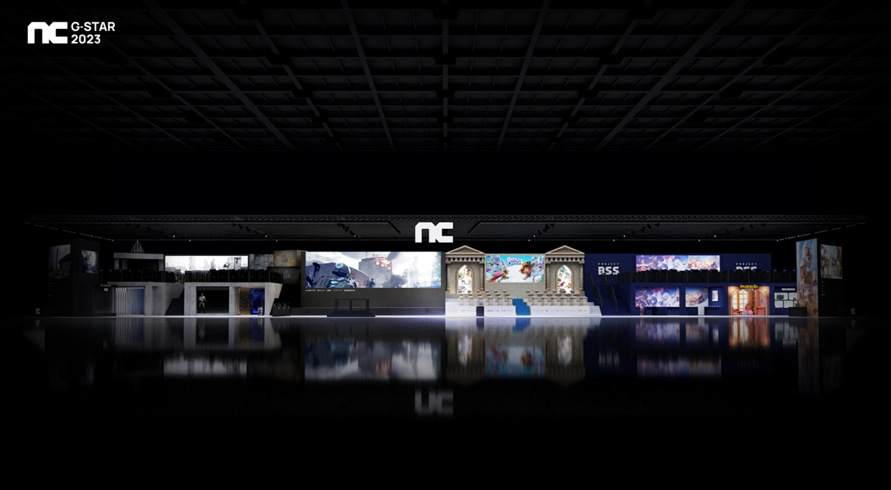지스타 2023 엔씨소프트 부스 조감도. [엔씨소프트 제공]