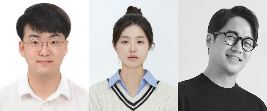 이세빈(왼쪽부터)·김다예 숭실대 글로벌미디어학부 학부생과 이정진 교수. [숭실대 제공]