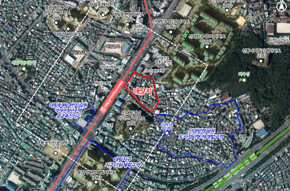 서울 동작구는 신대방동 대림삼거리역 일대가 서울시 역세권 활성화 사업 대상지로 선정됐다고 31일 밝혔다.[동작구 제공]