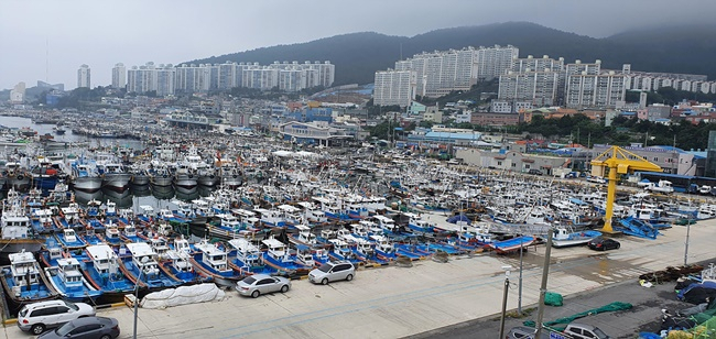 여수 국동항 전경.