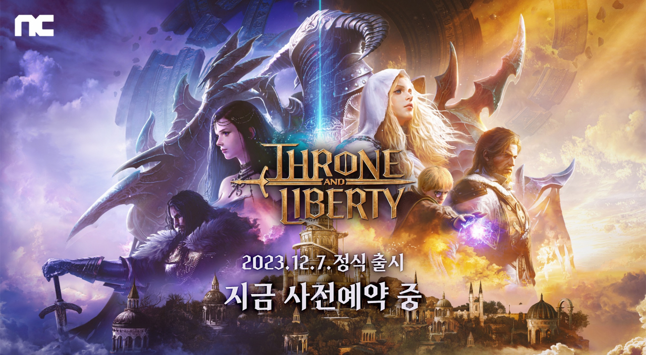 엔씨소프트의 ‘THRONE AND LIBERTY’ 12월 7일 출시 안내 포스터. [엔씨소프트 제공]