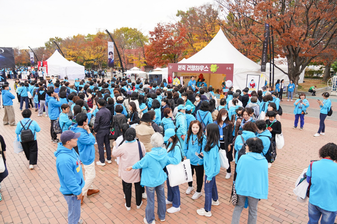 임영웅 서울 콘서트에 설치된 본죽 부스 [본죽 제공]