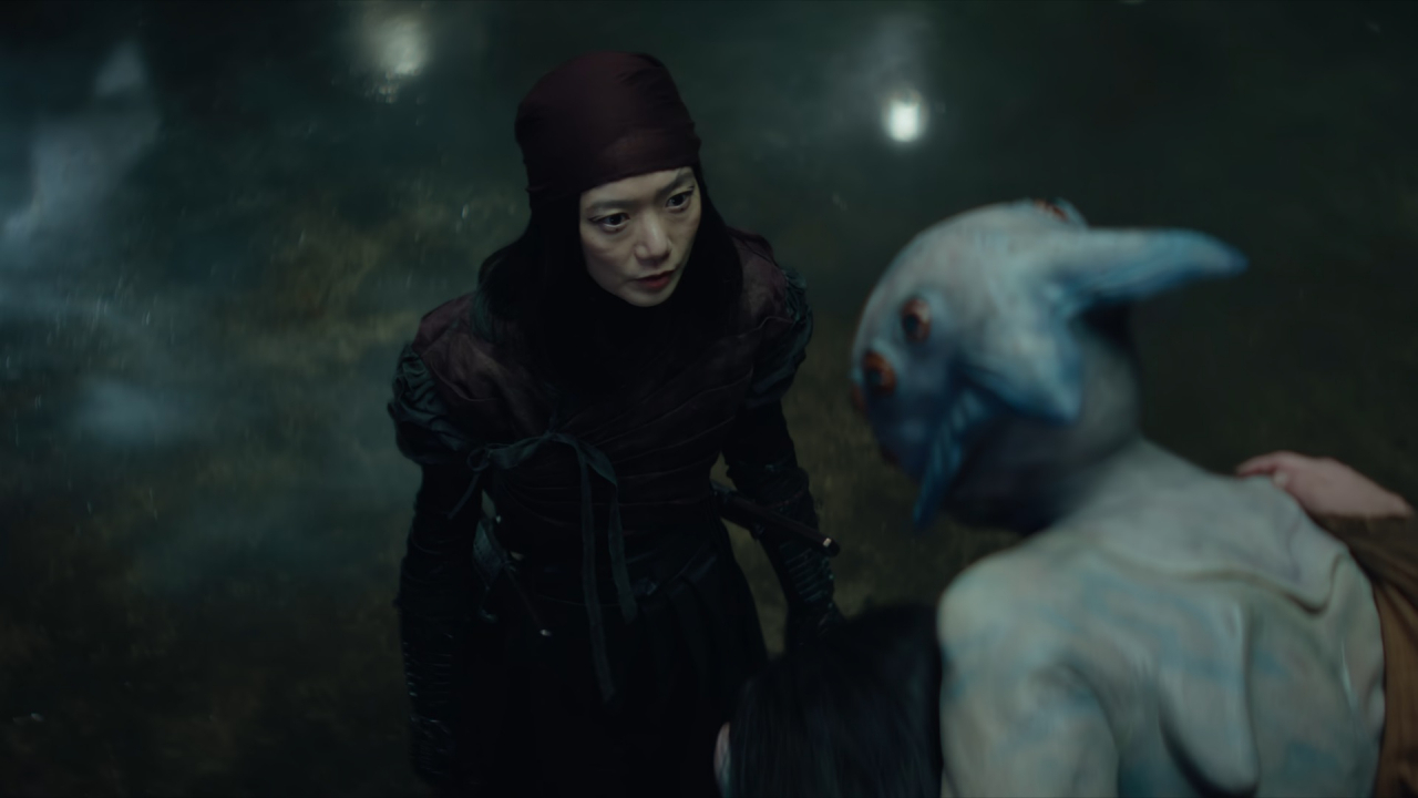 Bae Doo-na plays sword master Nemesis in "Rebel Moon -- Part One: A Child of Fire." (Netflix)