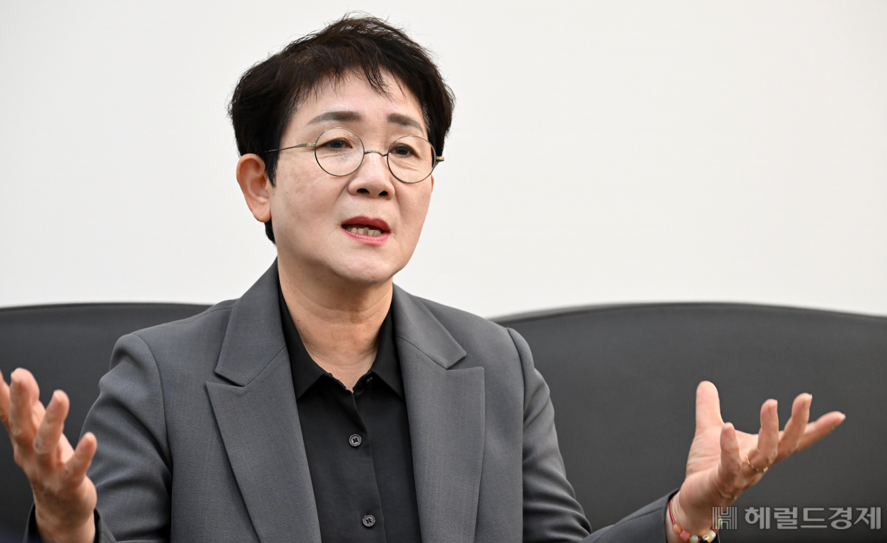 박정현 더불어민주당 최고위원이 7일 오후 서울 여의도 국회에서 헤럴드경제와 인터뷰를 하고 있다. 이상섭 기자