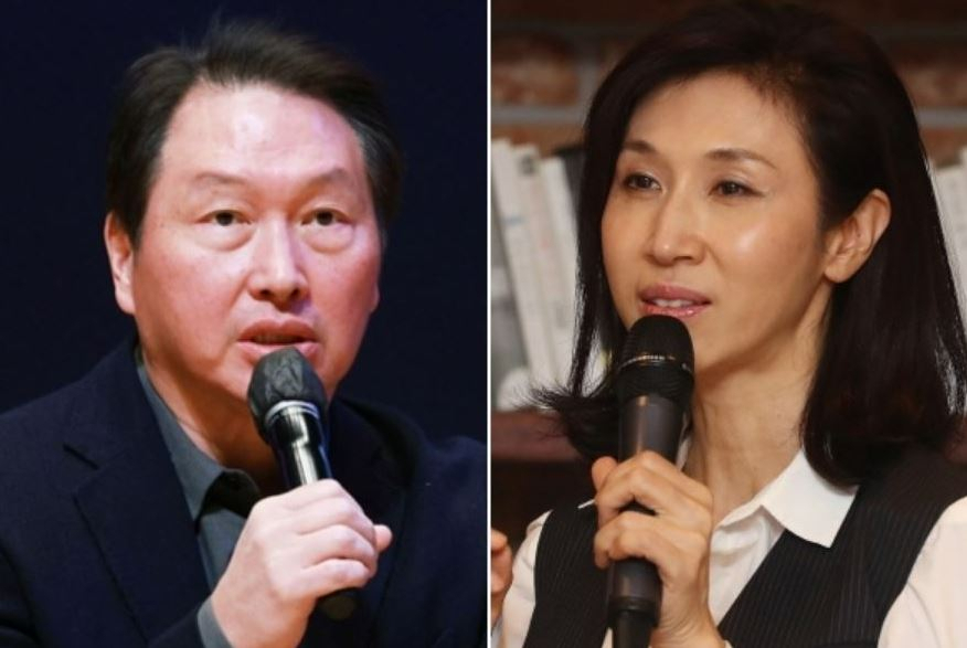 최태원 SK그룹 회장(왼쪽)과 노소영 아트센터 나비 관장. [헤럴드경제 DB]