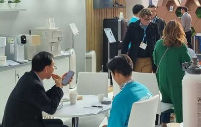 ‘아쿠아텍 암스테르담 2023’ 청호나이스 부스. [청호 제공]