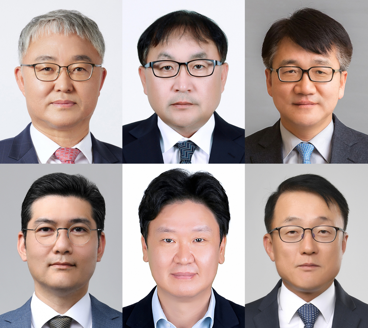 오승현(왼쪽 위부터 시계방향) HD현대인프라코어 대표, 강영 HD현대중공업 사장, 노진율 HD현대중공업 대표, 고영규 HD현대케미칼 대표, 김완수 HD현대로보틱스 대표, 김성준 HD한국조선해양 대표 [HD현대 제공]