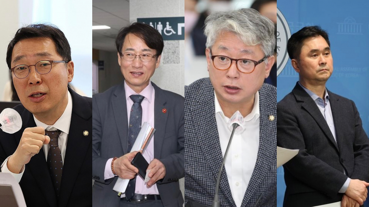 윤영찬·이원욱·조응천·김종민 더불어민주당 의원. [연합]