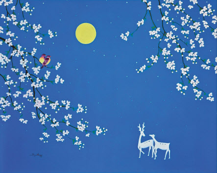 박두봉, Memory, 장지 위에 수간채색, 72.7&times;90.9cm, 2023