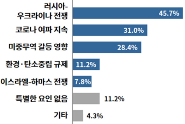 올해 수입 공급망 피해발생 원인. [대한상의 제공]