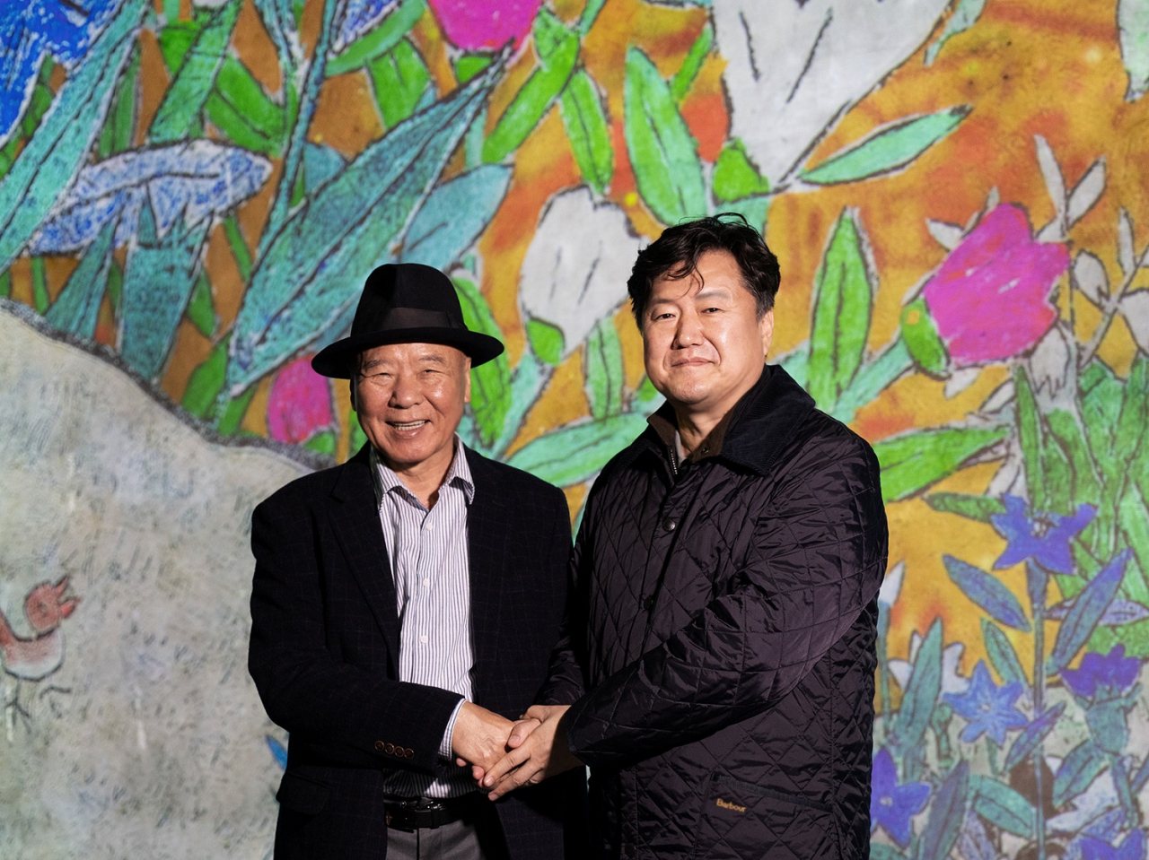 빛의 벙커_‘이왈종, 중도의 섬 제주’展을 준비 중인 이왈종 화백과 티모넷 박진우 대표