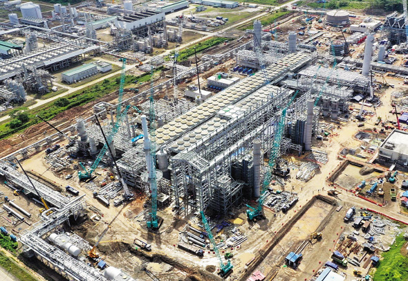 인도네시아 탕구 액화천연가스(LNG) 트레인3 전경 [대우건설 자료]