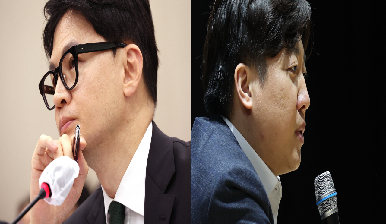 한동훈 법무부 장관(왼쪽)과 이준석 전 국민의힘 대표. [연합]