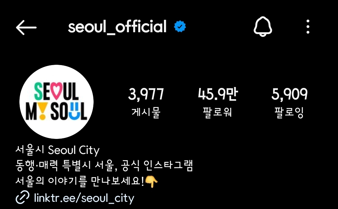 서울시 공식 인스타그램 갈무리.