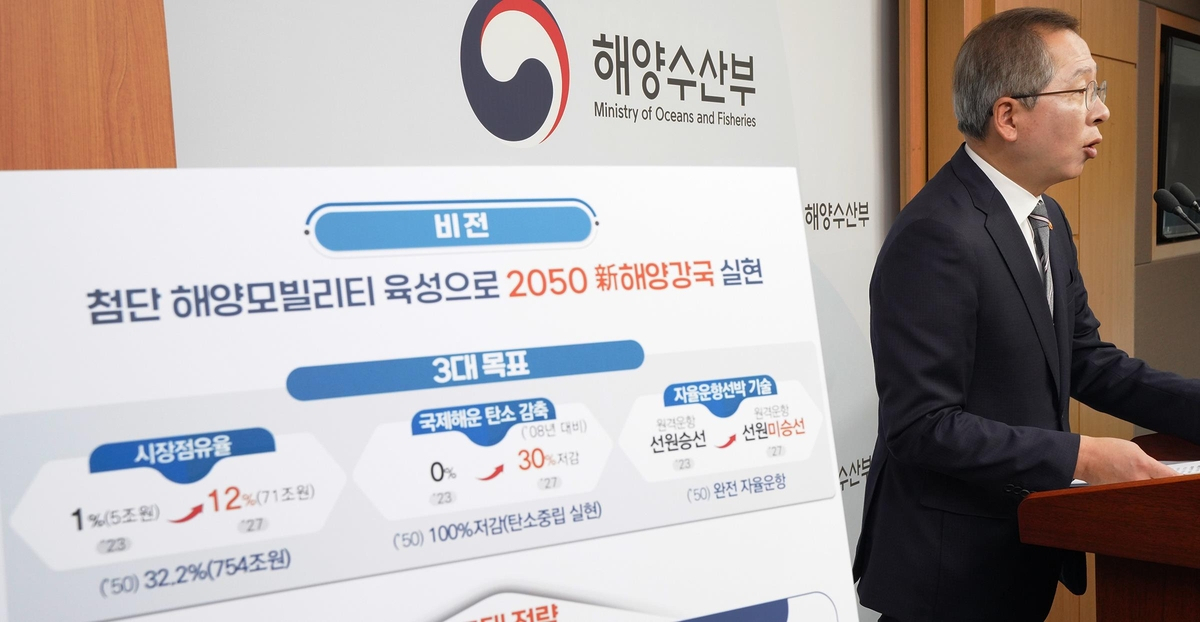 '첨단 해양모빌리티 육성전략' 발표하는 조승환 장관 [연합]