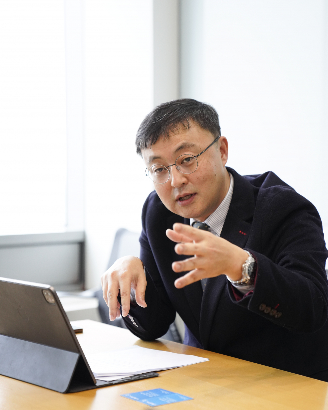 삼정KPMG 손호승 딜어드바이저리7본부장(부대표)이 지난 27일 서울 강남구 삼정KPMG 본사에서 헤럴드경제와 만나 컨티뉴에이션 펀드에 대해 설명하고 있다.[삼정KPMG 제공]