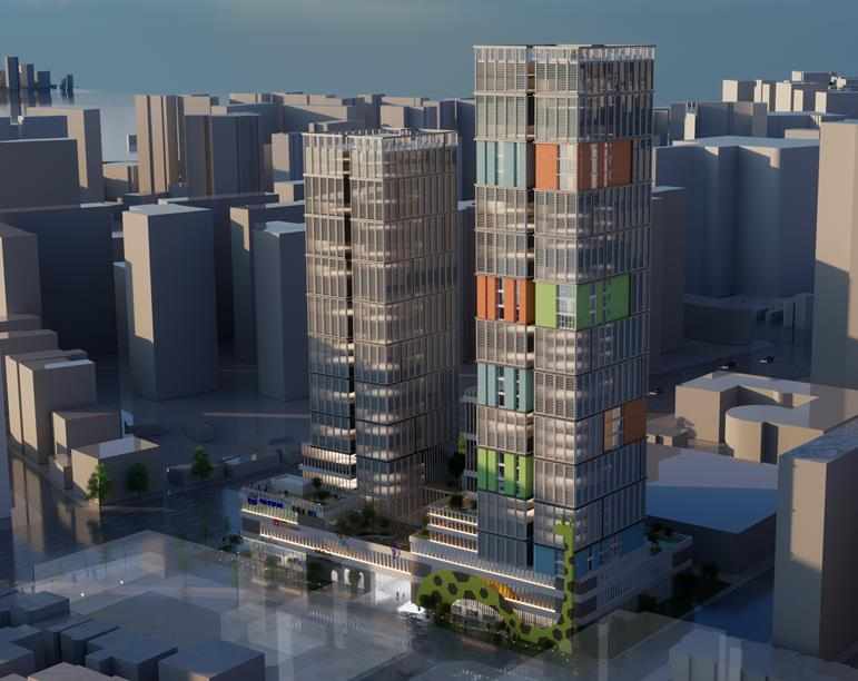서울시는 오세훈표 저출생대책 5탄으로 양육 인프라를 갖춘 양육친화주택 ‘아이사랑홈’을 전국 최초로 도입한다고 28일 밝혔다. 아이사랑홈 중 가장 규모가 큰 복합문화형 단지 조감도.[서울시 제공]