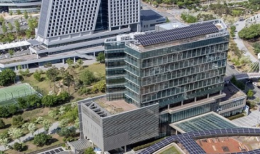 자가소비용 태양광 발전시설이 설치된 산업단지공단 대구 본사 전경. [공단 제공]