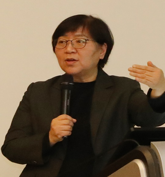 지난 11월 28일 단국대병원 강당에서 열린 특별강연에서 발언하는 정은경 전 질병관리청장. [단국대병원 제공]