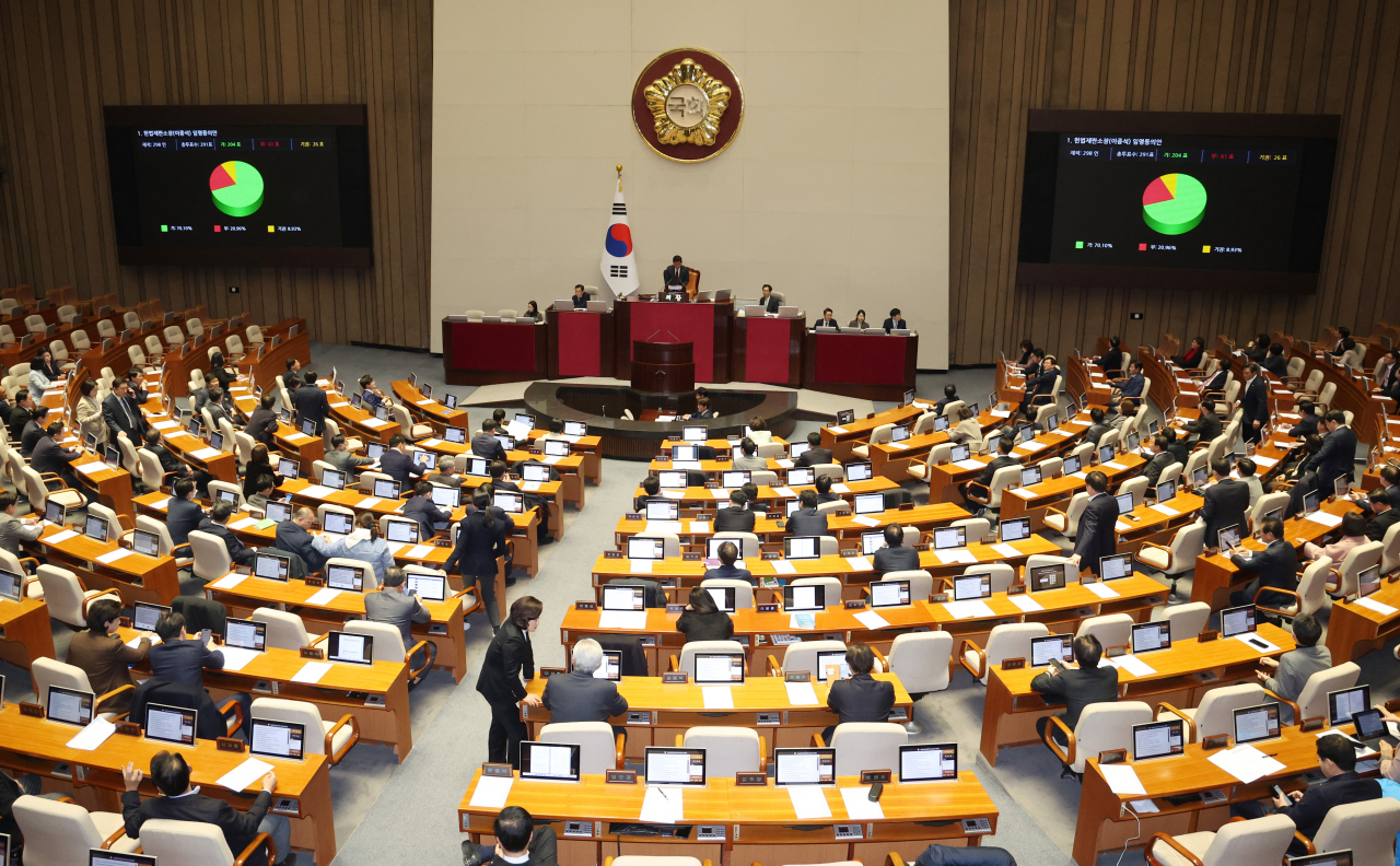 11월 30일 열린 국회 본회의 모습. [연합]