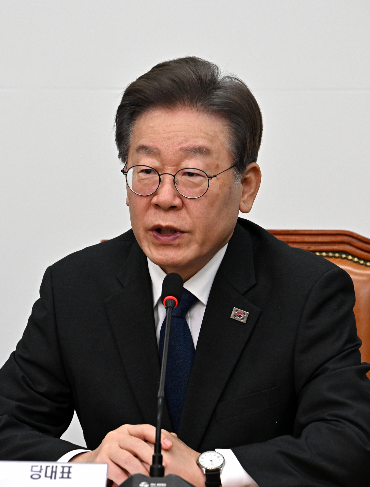 이재명 더불어민주당 대표가 1일 서울 여의도 국회에서 열린 최고위원회의에 참석해 발언하고 있다. 임세준 기자
