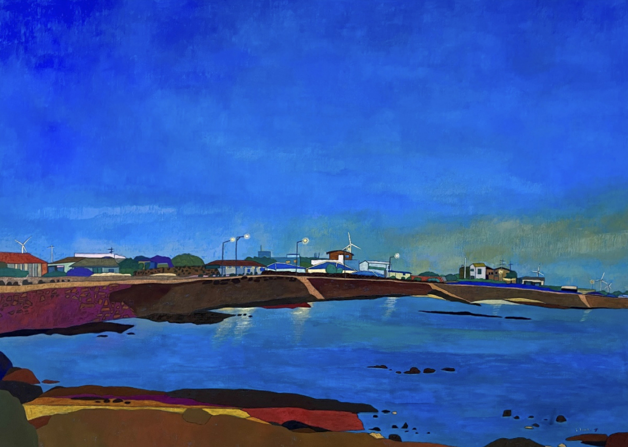 정일모, 제주 120-almost there, 90.9ⅹ65.1cm, opaque color on canvas, 2023 [갤러리단정 제공]