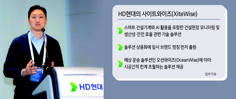 정기선 HD현대 부회장이 지난 4일 경기도 판교 HD현대 글로벌R&D센터(GRC)에서 열린 HD현대 건설기계부문 ‘글로벌 워크숍’에서 개회사를 하고 있다. [HD현대 제공]