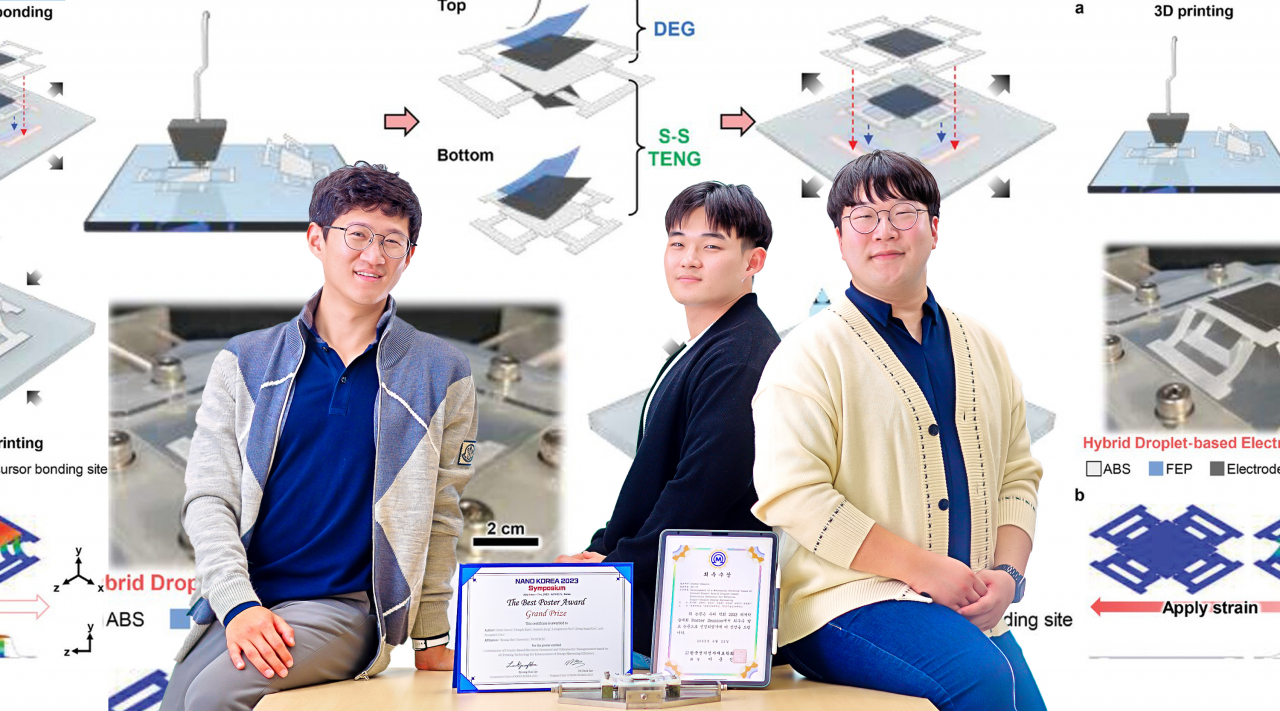 이번 연구를 수행한 최동휘(왼쪽부터) 교수, 권기락 석사과정, 감동익 박사과정.[경희대학교 제공]