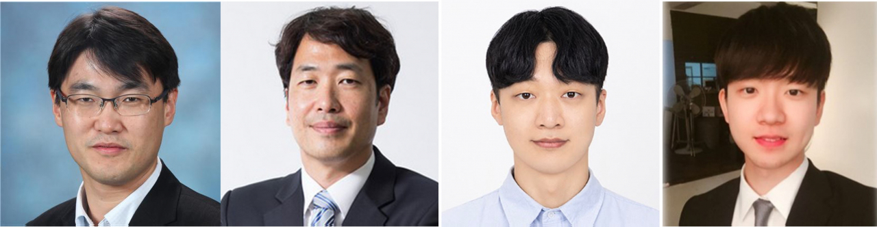 윤명한(왼쪽부터) GIST 교수, 김범준 KAIST 교수, 조일영 GIST 학생, 정다현 KAIST 학생.[GIST 제공]