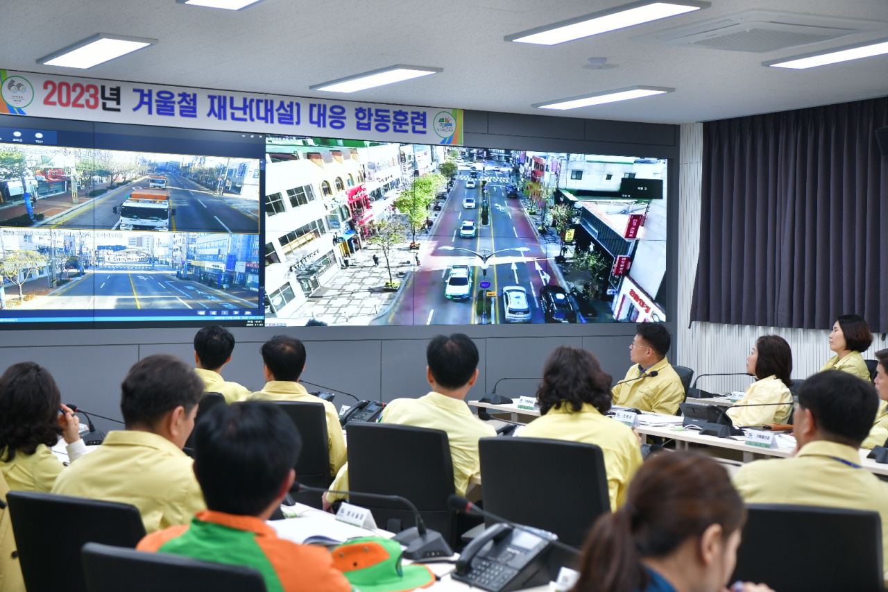 2023년 겨울철 대설 대응 합동훈련.[속초시 제공]