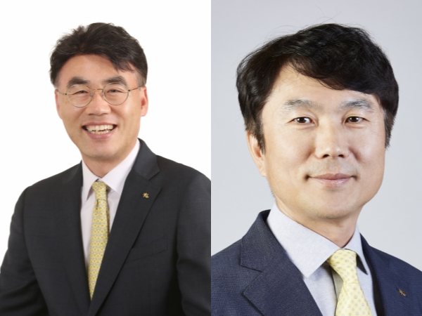 이홍구(왼쪽) 신임 KB증권 WM부문 대표와 구본욱 신임 KB손해보험 대표