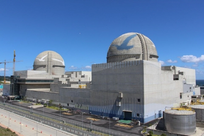 This photo shows the exterior view of Shin-Kori 4 power plant in Ulju County. (Korea Hydro & Nuclear Power)
