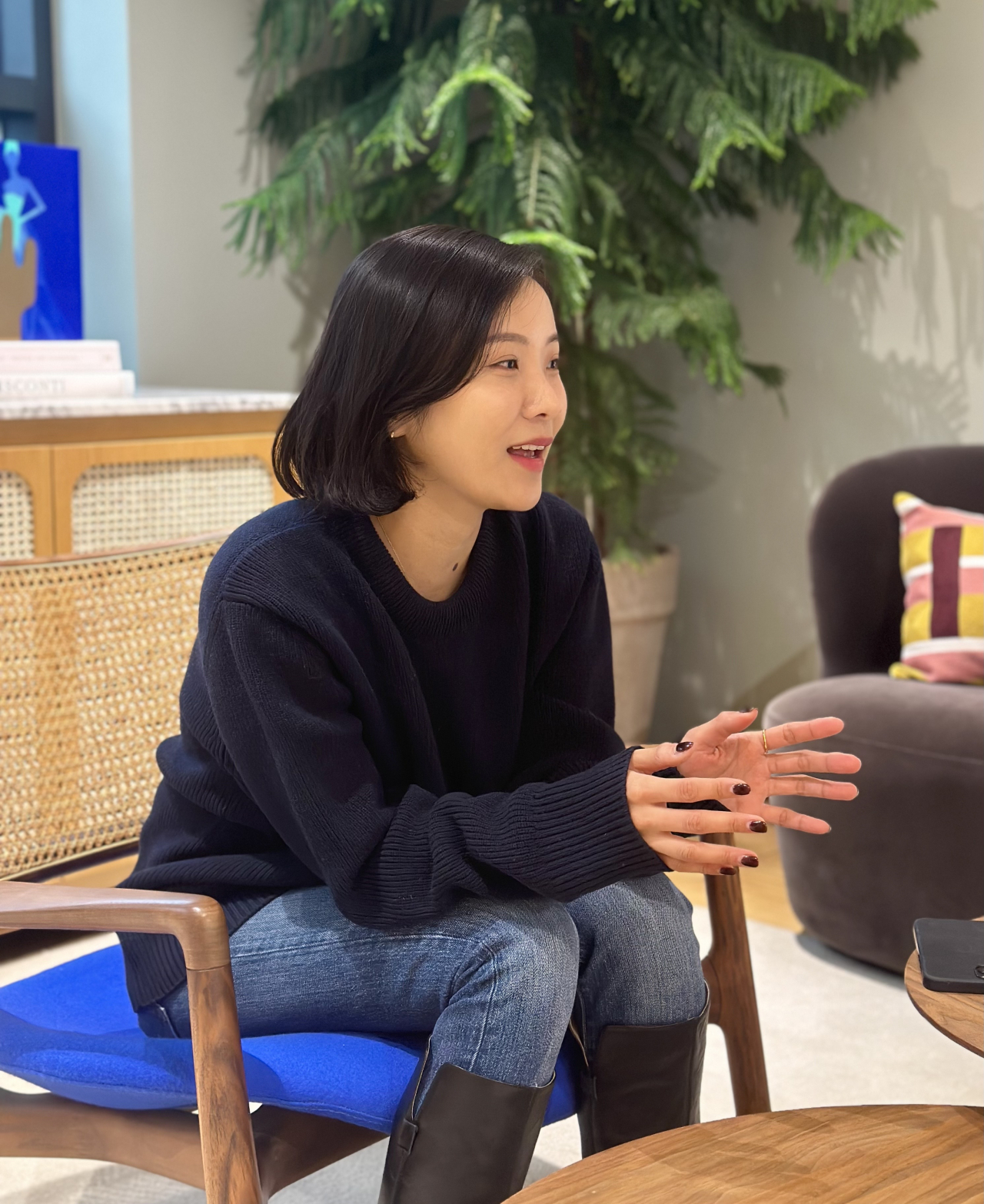 장현석 LF몰 컨텐츠기획팀 매니저가 LF몰 스냅샵 코너를 설명하고 있다. [LF몰 제공]