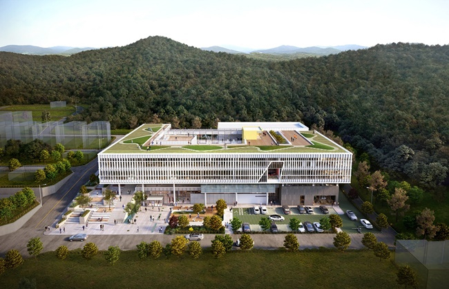 순천 바이오 특화 지식산업센터 당선작 조감도.