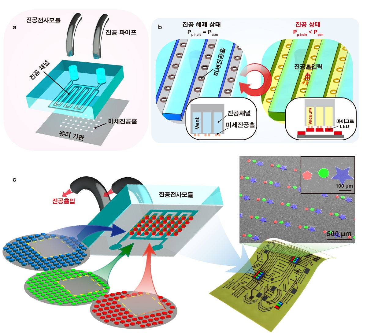 마이크로 진공 전사 기술 모식도.[KAIST 제공]