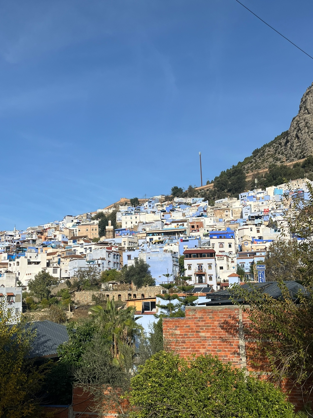 A view of Morocco's "blue city," Chefchaouen (Lee Jaeeun/The Korea Herald)