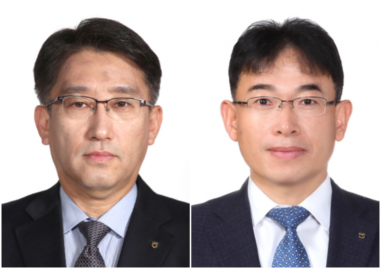 농협손해보험 대표이사에 추천된 서국동(왼쪽) 농협중앙회 상호금융기획본부장, NH저축은행 대표이사로 추천된 오세윤 농협손해보험 마케팅부문장.[농협금융지주 제공]