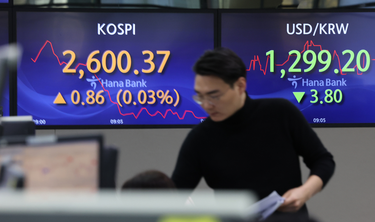 서울 중구 하나은행 딜링룸. [연합]