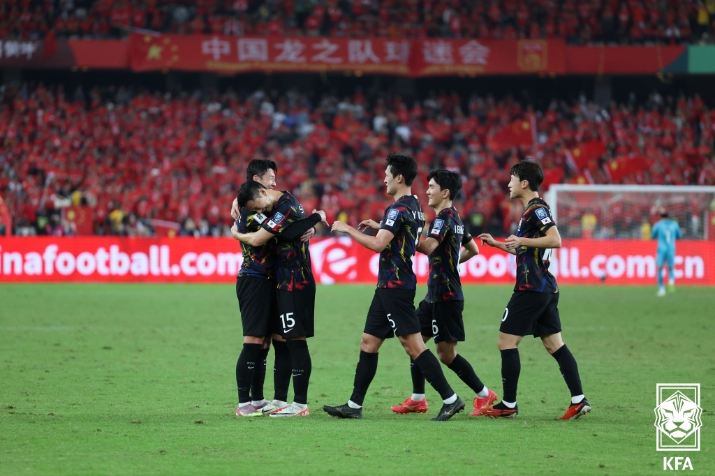 올해의 경기로 뽑힌 중국전.[축구협회 제공]