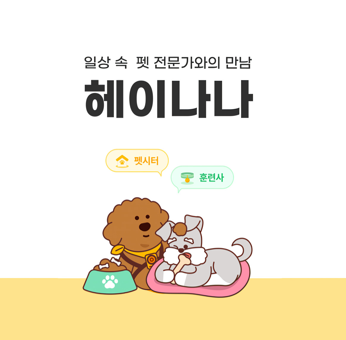 롯데정보통신의 반려동물 라이프스타일 앱 헤이나나. [롯데정보통신 제공]