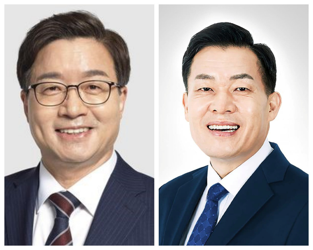 염태영 전 3선 수원시장(왼쪽)과 이재준 수원시장(오른쪽)