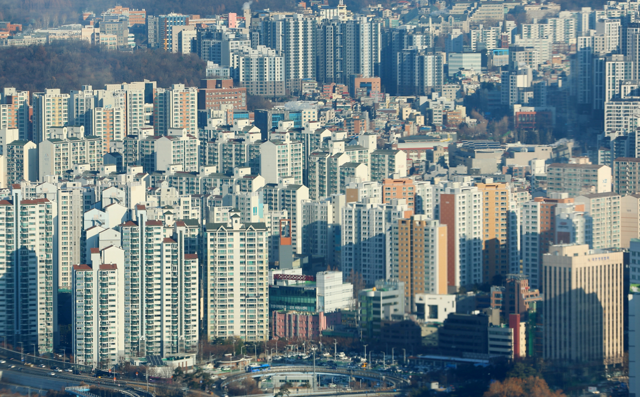 서울 시내의 아파트 모습. [연합]